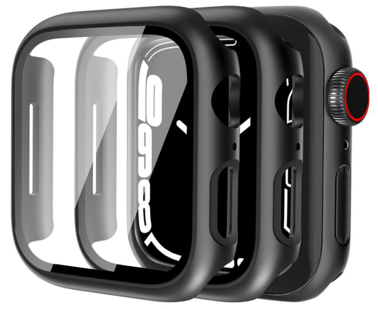QHOHQ Tempered Glass Screen Protector for Apple Watch 7