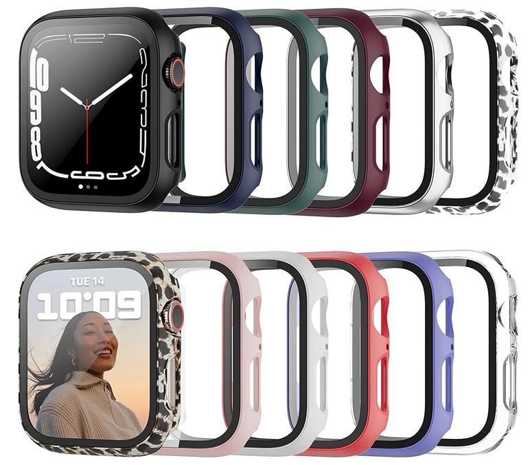 Cuteey Apple Watch Series 7 Tempered Glass Screen Protector