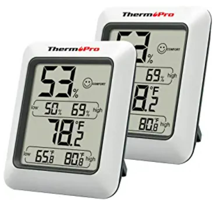 ThermoPro TP50 2 Pieces Digital Hygrometer